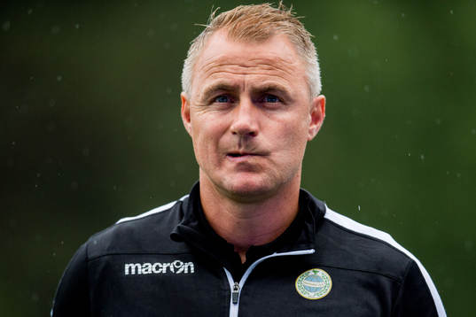 Bengt Sæternes, head coach of Sandnes Ulf, looks dejected