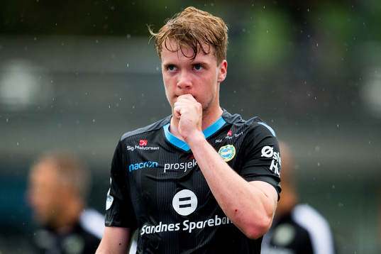 Andreas Dybevik of Sandnes Ulf looks dejected