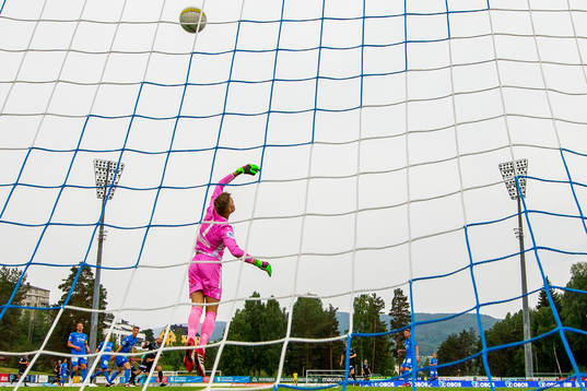 Goalkeeper Nils Jonathan Johansson of Notodden with a save