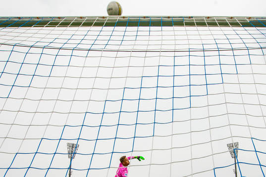 Goalkeeper Nils Jonathan Johansson of Notodden with a save