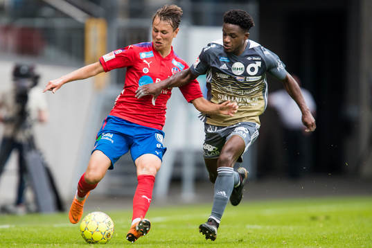 Helsingborgs Alex Timossi Andersson och Degerfors Kevin