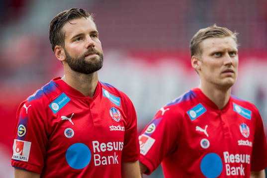 Helsingborgs Mikael Dahlberg och Andri Runar Bjarnason