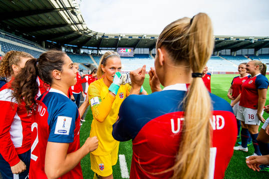 Goalkeeper Ingrid Hjelmseth of Norway