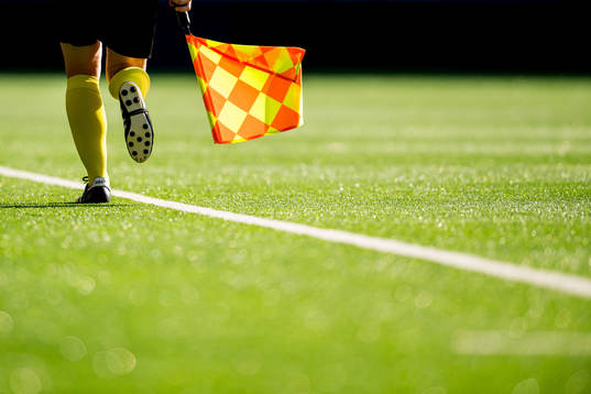 The flag of the linesman