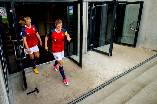 Lisa-Marie Karlseng Utland and Maren Mjelde of Norway