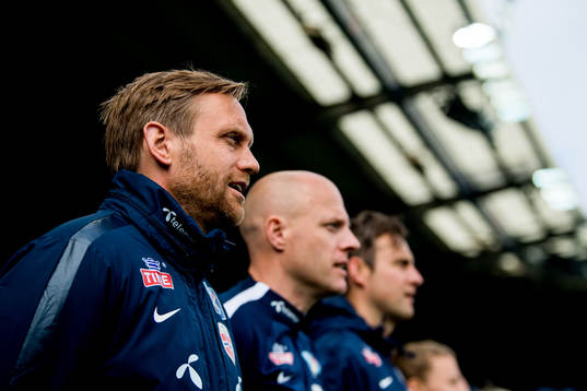 Martin Sjögren, head coach of Norway, Anders Jacobson,