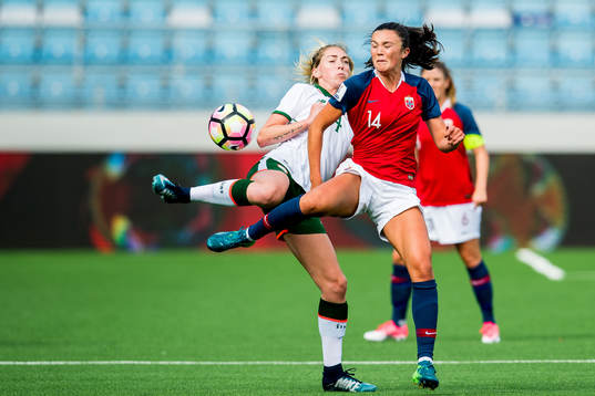 Megan Connolly of Ireland and Ingrid Syrstad Engen of Norway