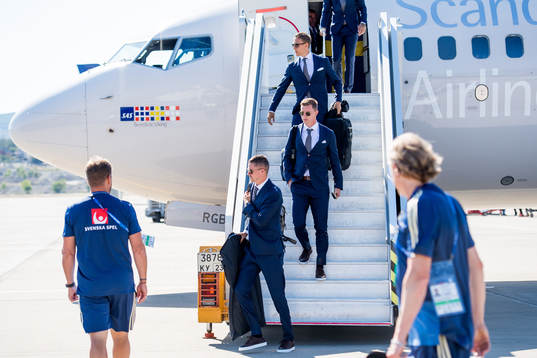 Mikael Lustig, Emil Krafth and Ludwig Augustinsson of