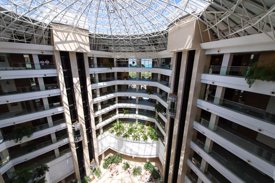 General view from inside the Kempinski Hotel