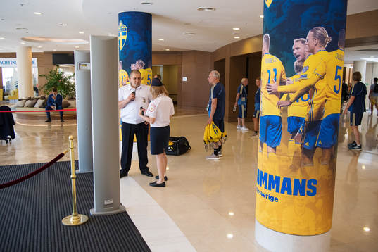 Security screening devices at the Kempinski Hotel