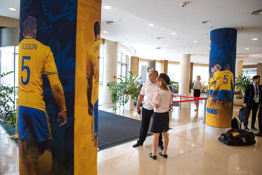 Security personel at the Kempinski Hotel