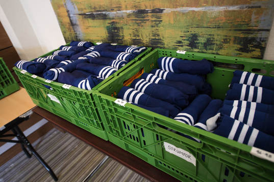 Storage for socks at Kempinski Hotel