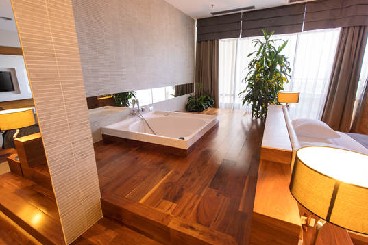 View inside a suit at Kempinski Hotel