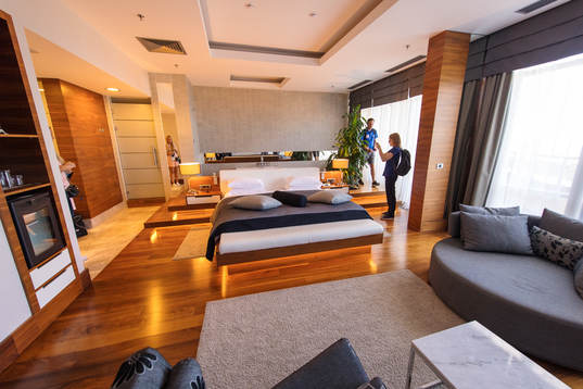 View inside a suit at Kempinski Hotel