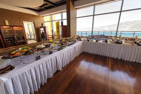 Food in a dining room