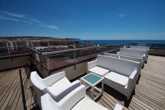 A terrace at Kempinski Hotel