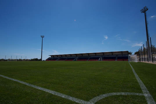 General view of the football field at Spartak Stadium