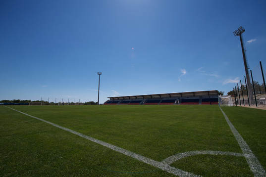 General view of the football field at Spartak Stadium