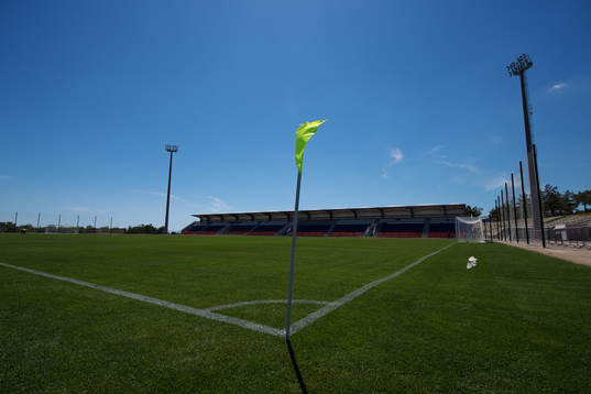 General view of the football field at Spartak Stadium