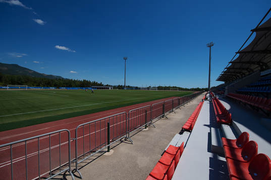 General view of the football field at Spartak Stadium