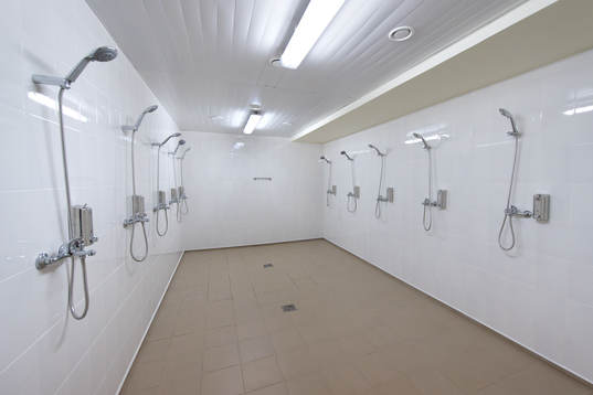 Showers at Spartak Stadium
