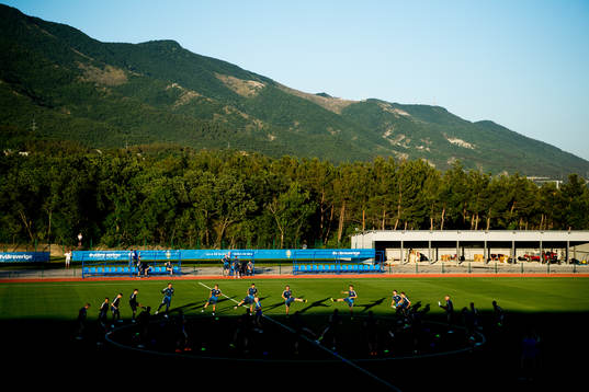General view of the Swedish national football team
