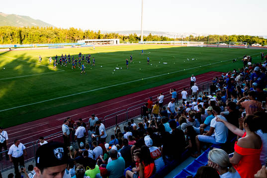 General view of the Swedish national football team