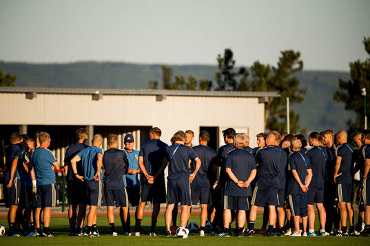 Head coach Janne Andersson and the Swedish national
