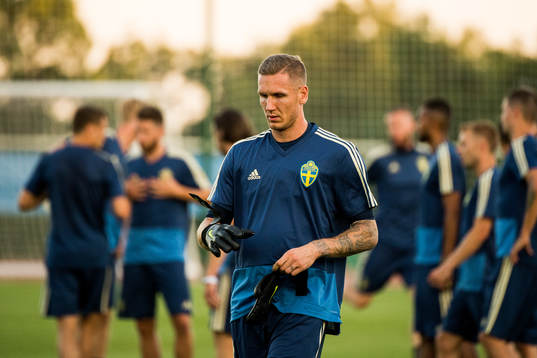 Goalkeeper Robin Olsen of the Swedish national football team