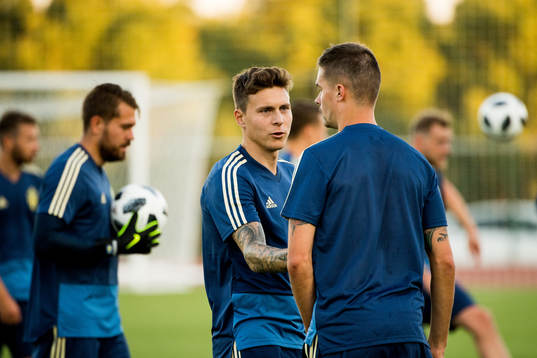 Victor Nilsson Lindelöf and Mikael Lustig of the Swedish