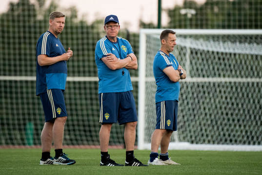 Assistant coach Peter Wettergren, head coach Janne