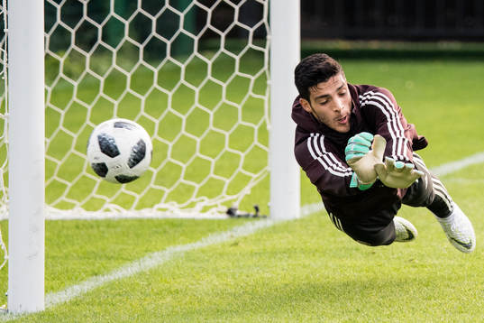 Goalkeeper Jose de Jesus Corona of Mexico