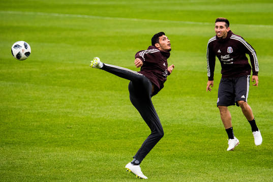 Diego Reyes and Hector Herrera of Mexico