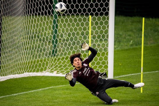 Goalkeeper Guillermo Ochoa of Mexico