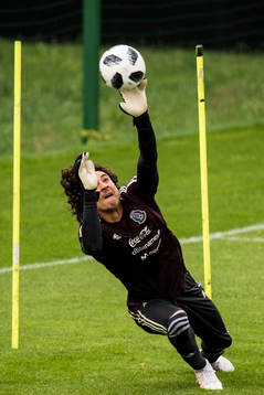 Goalkeeper Guillermo Ochoa of Mexico