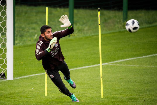 Goalkeeper Jose de Jesus Corona of Mexico