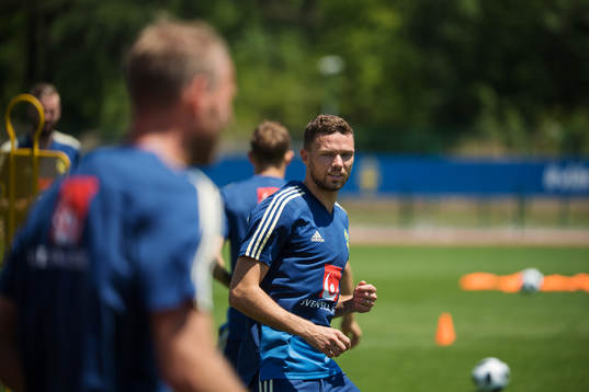 Marcus Berg of the Swedish national football team at a