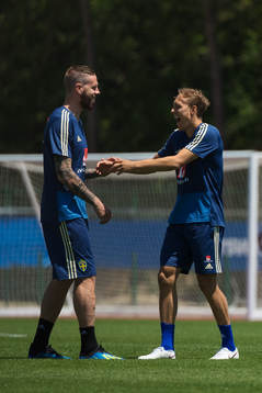 Pontus Jansson and Ludwig Augustinsson of the Swedish