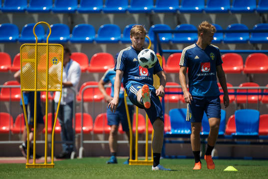 Emil Forsberg of the Swedish national football team at a