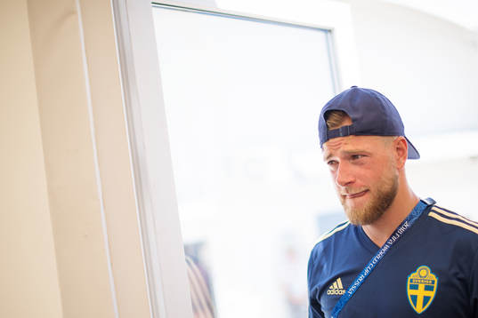 John Guidetti of the Swedish national football team