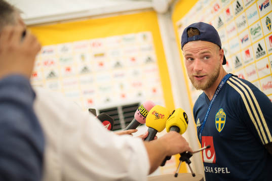 John Guidetti of the Swedish national football team is