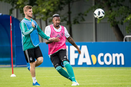 Timo Werner and Jerome Boateng of Germany