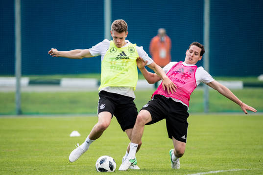Sebastian Rudy (right) of Germany