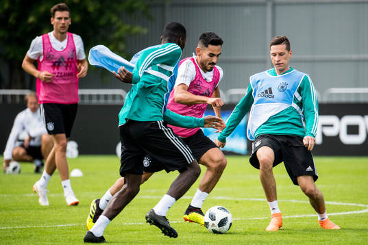 Ilkay Guendogan and Joshua Kimmich of Germany