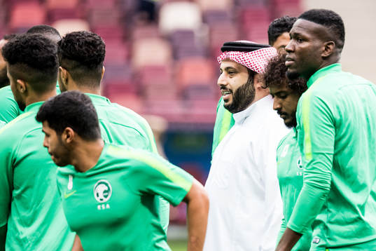 Saudi Arabia Sports Minister Turki al-Sheikh and the