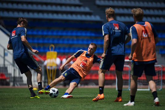 Sebastian Larsson of the Swedish national football team at