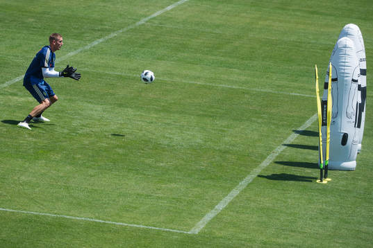 Goalkeeper Robin Olsen of the Swedish national football