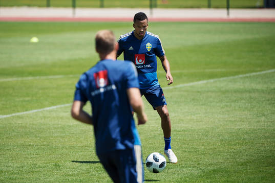Martin Olsson of the Swedish national football team at a