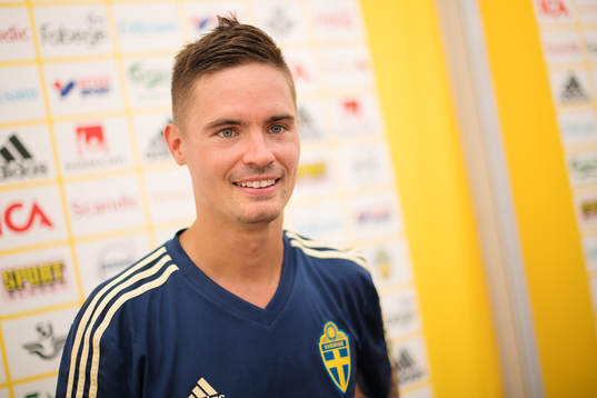 Mikael Lustig of the Swedish national football team