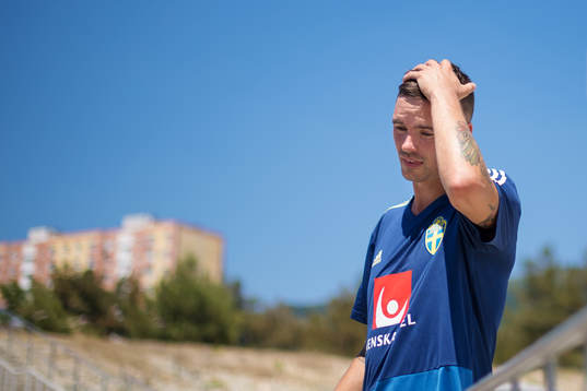 Mikael Lustig of the Swedish national football team